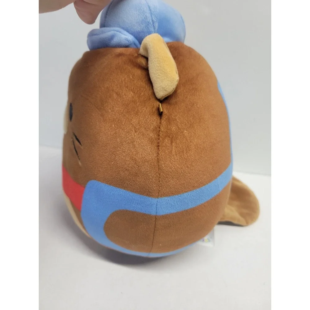 Squishmallows Chip the Beaver 8 Inch Explorer Plush Brown‎ Blue Beret Backpack